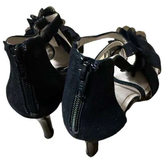 Alex Marie Black Floral Embellished Heels – Size 8 - Picture 3 of 6